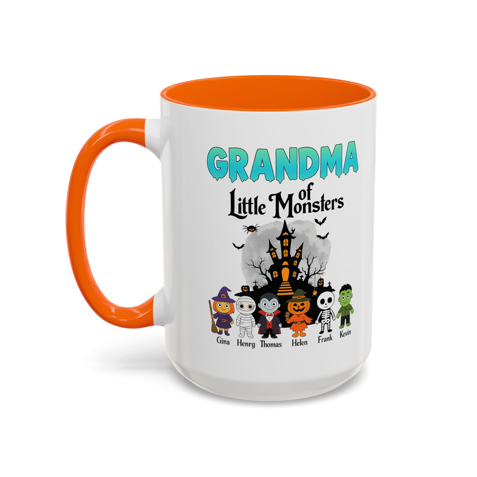 Personalized Grandma of Little Monsters Accent Coffee Mug - PersonalizedFury