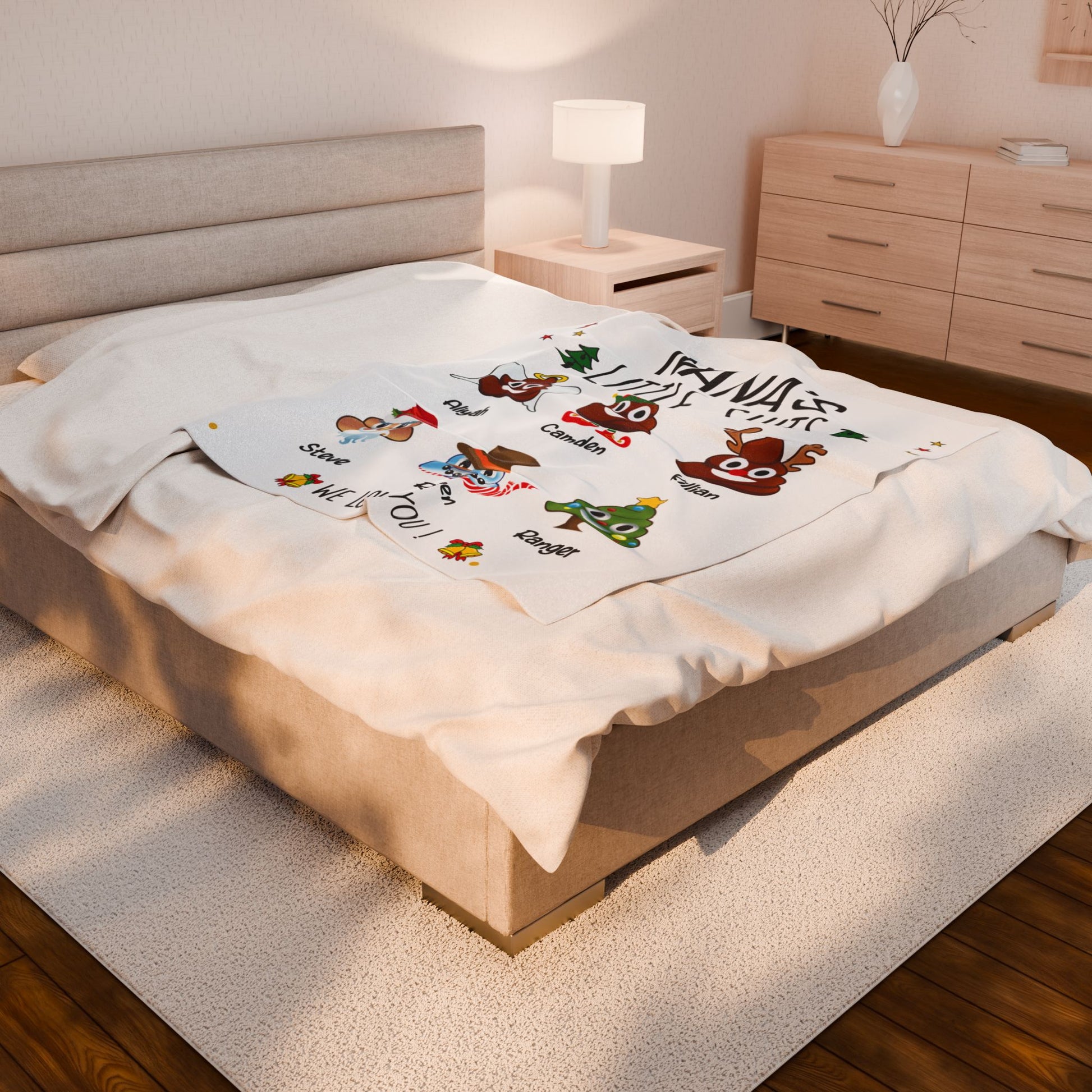 Christmas Gift For Nana - Custom Grandma with Grandkids Names Blanket - PersonalizedFury