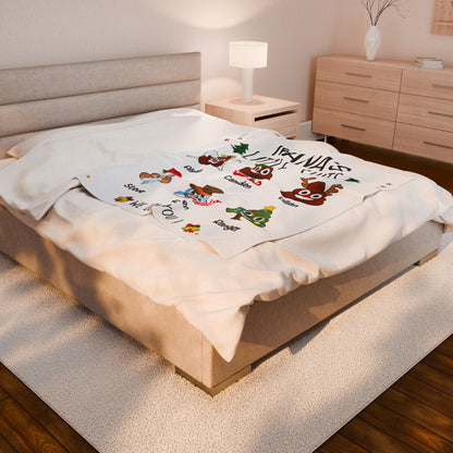 Christmas Gift For Nana - Custom Grandma with Grandkids Names Blanket - PersonalizedFury