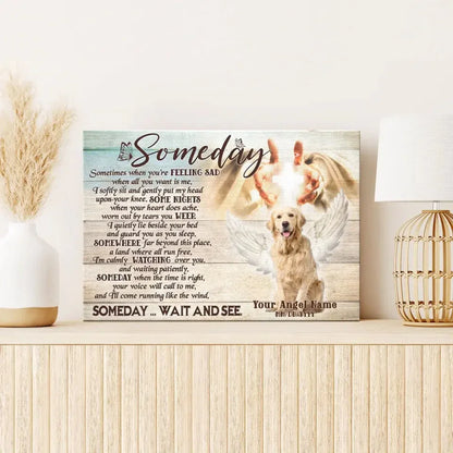 Someday Poem – Custom Dog Memorial Canvas with Angel Wings - PersonalizedFury