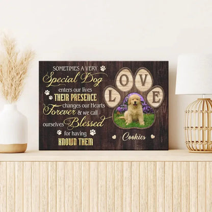 “Sometimes a Special Dog” Personalized Pet Memorial Canvas - PersonalizedFury