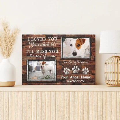 In Loving Memory – Custom Dog Memorial Canvas With Photo - PersonalizedFury