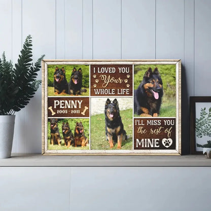 Pet Memorial Photo Collage – I'll Miss You the Rest of Mine - PersonalizedFury