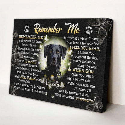 Pet Loss Gift – Custom Canvas with “Remember Me” Poem - PersonalizedFury