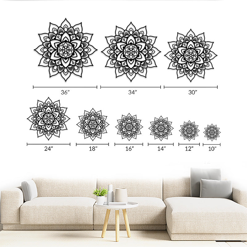 Mandala Metal Wall Art for Living Room Decor