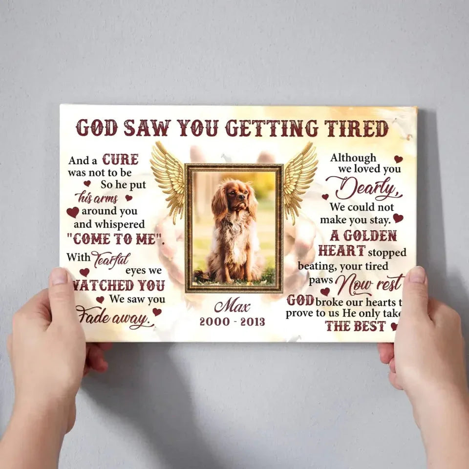 Dog Memorial Gift – Custom Photo Canvas for Pet Loss - PersonalizedFury