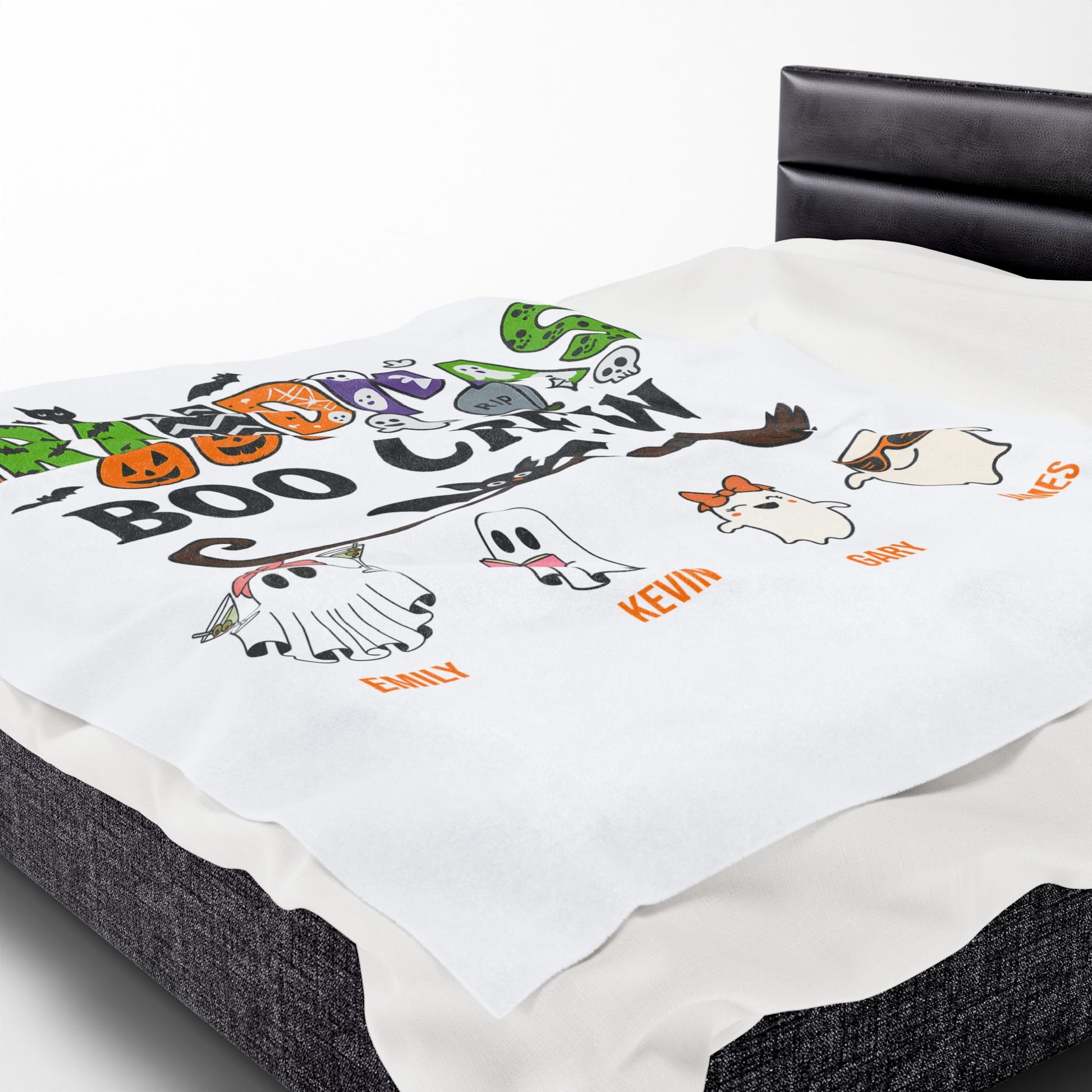 Grandma’s Boo Crew Blanket – Personalized Halloween Gift with Grandkids’ Names - PersonalizedFury