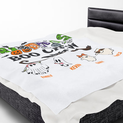 Grandma’s Boo Crew Blanket – Personalized Halloween Gift with Grandkids’ Names - PersonalizedFury