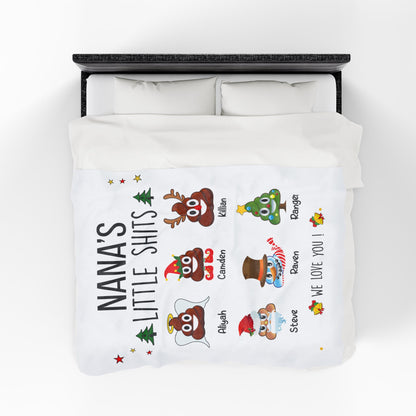 Christmas Gift For Nana - Custom Grandma with Grandkids Names Blanket - PersonalizedFury