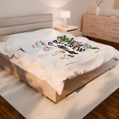 Grandma’s Boo Crew Blanket – Personalized Halloween Gift with Grandkids’ Names - PersonalizedFury