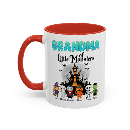 Personalized Grandma of Little Monsters Accent Coffee Mug - PersonalizedFury