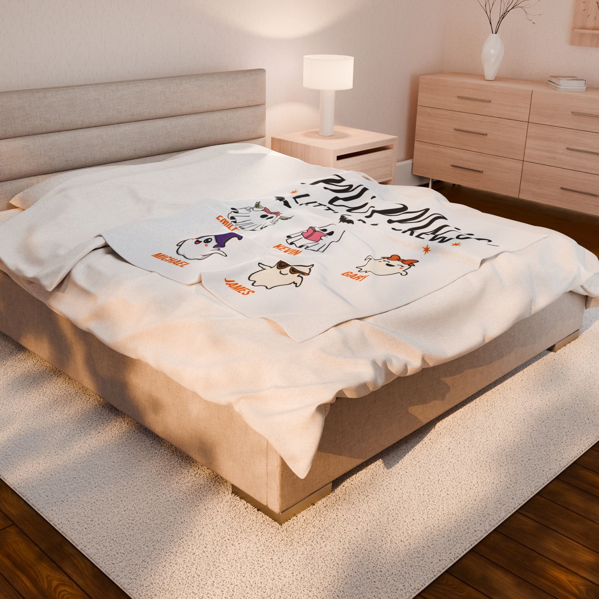 Mimi’s Little Boo Crew Blanket – Personalized Halloween Gift with Grandkids’ Names - PersonalizedFury