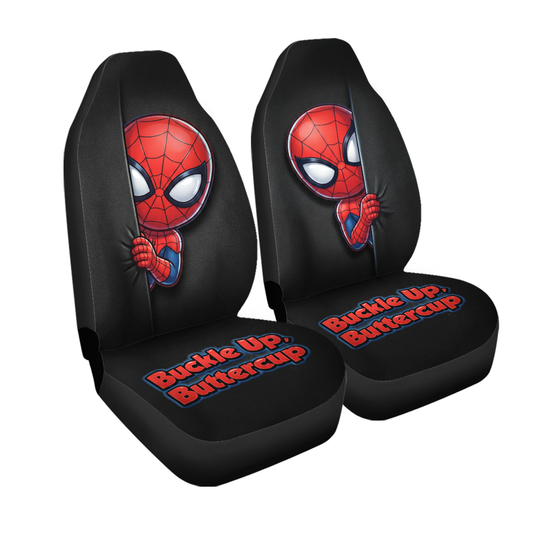Spider-Man Car Seat Covers – Universal Front Seat Set