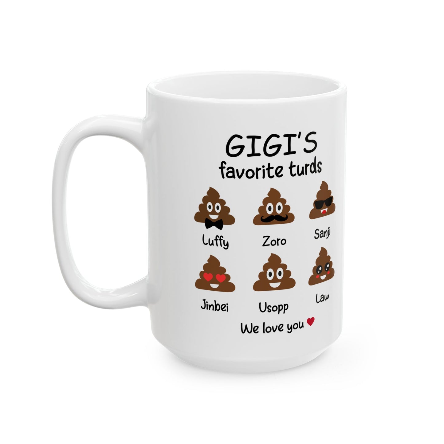 Personalized Gigi Gift - Funny Coffee Mug with Grandkids Names - PersonalizedFury