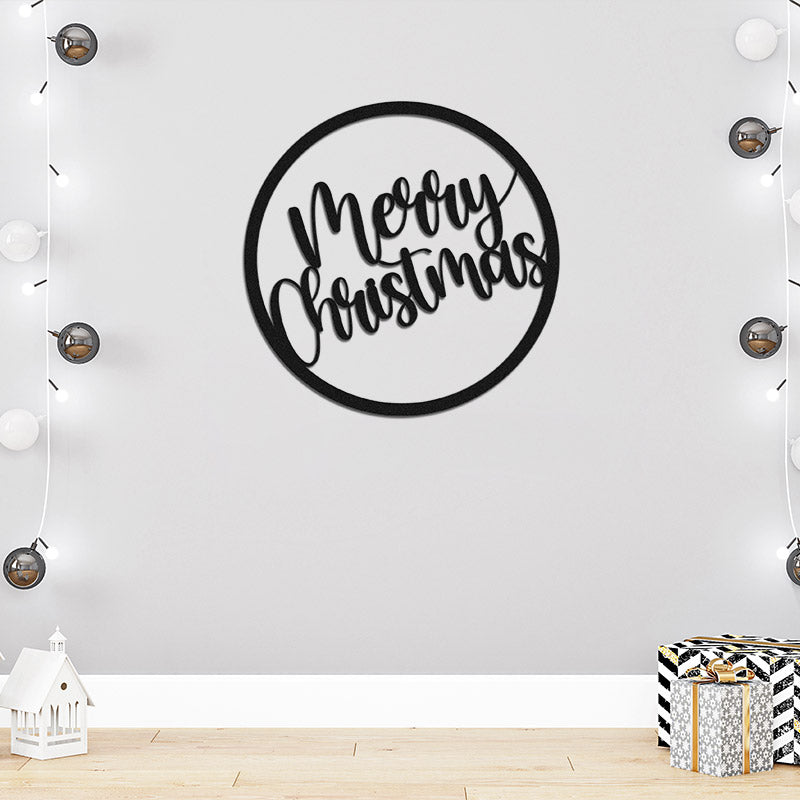 Merry Christmas Metal Wall Art Metal Mnogram Sign