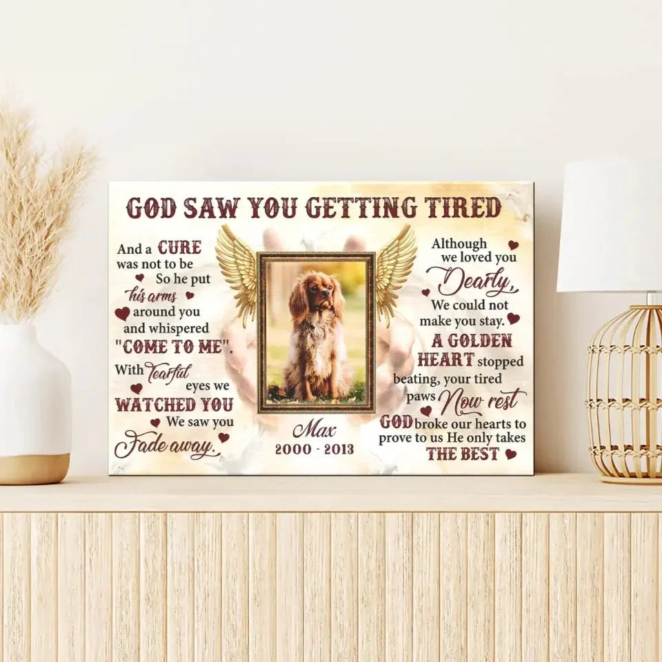 Dog Memorial Gift – Custom Photo Canvas for Pet Loss - PersonalizedFury