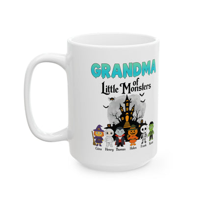 Halloween Gift For Family - Grandma of Little Monsters Coffee Mug - PersonalizedFury