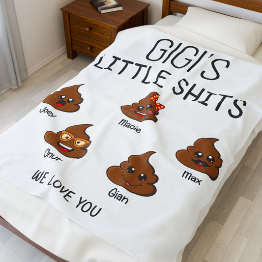 Personalized Funny Gift For Nana - Blanket with Grandkids Names - PersonalizedFury