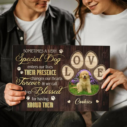 “Sometimes a Special Dog” Personalized Pet Memorial Canvas - PersonalizedFury