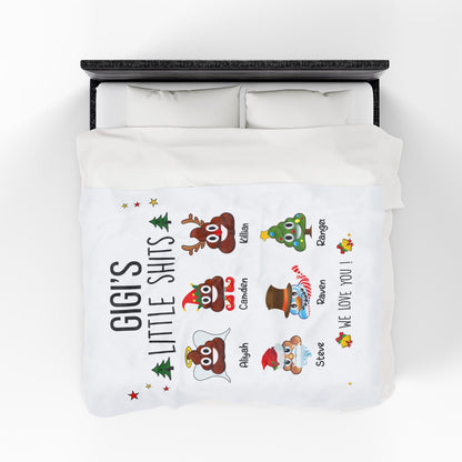 Personalized Gift For Gigi - Christmas Blanket with Grandkids names - PersonalizedFury