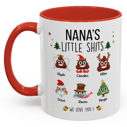Christmas Gift for Grandma or Mom - Funny Nana Accent Mug - PersonalizedFury