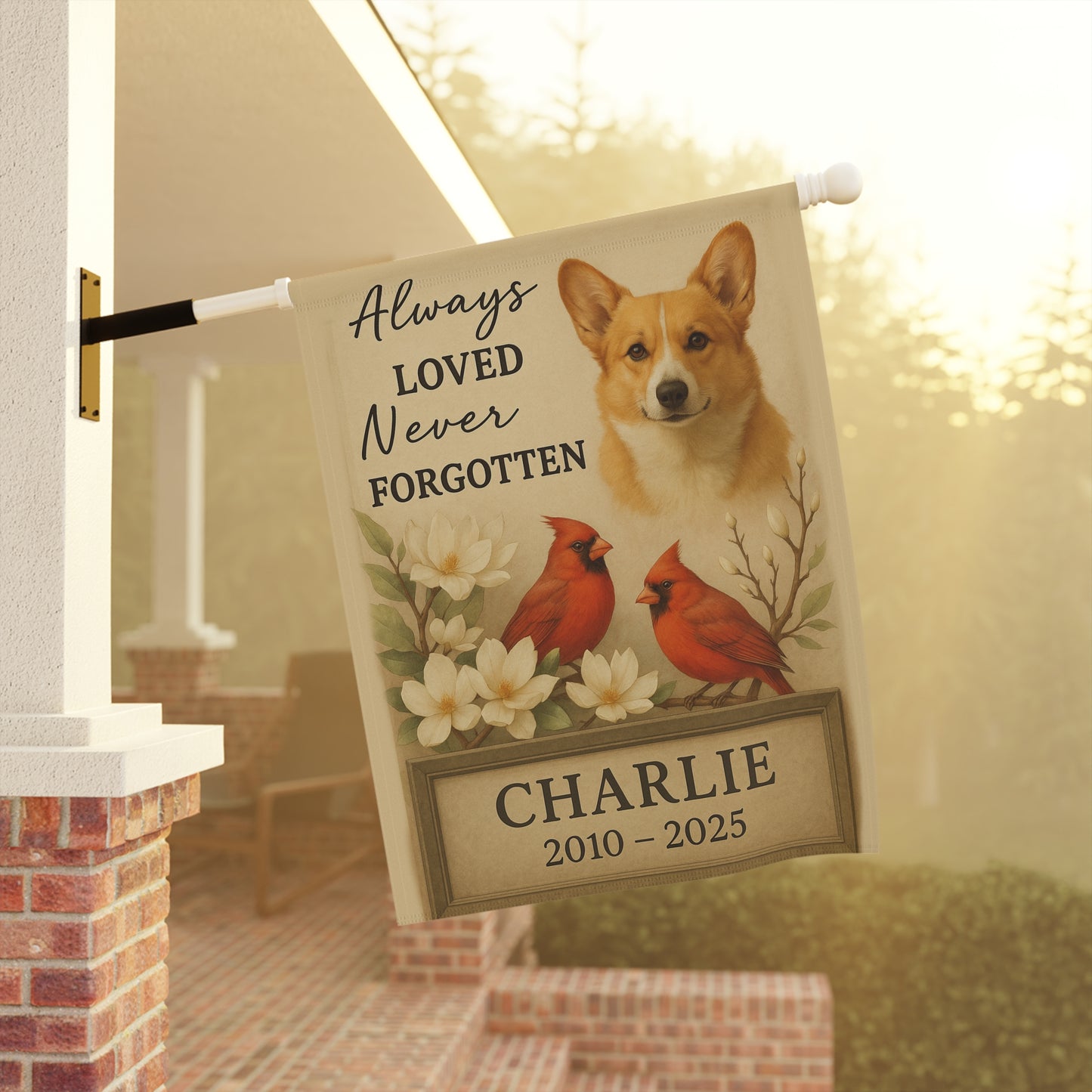 Pet Memorial Flag – Custom Dog Memorial Gift with Name & Years