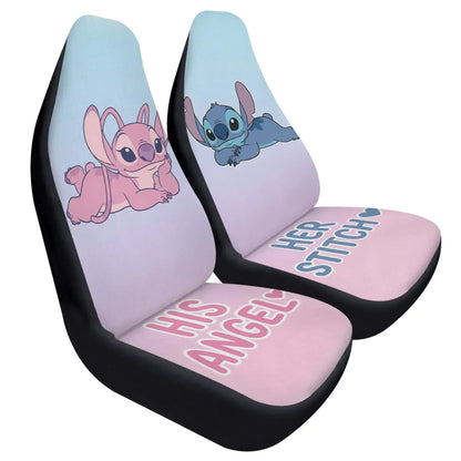 Lilo & Stitch Love Couple Car Seat Covers - PersonalizedFury