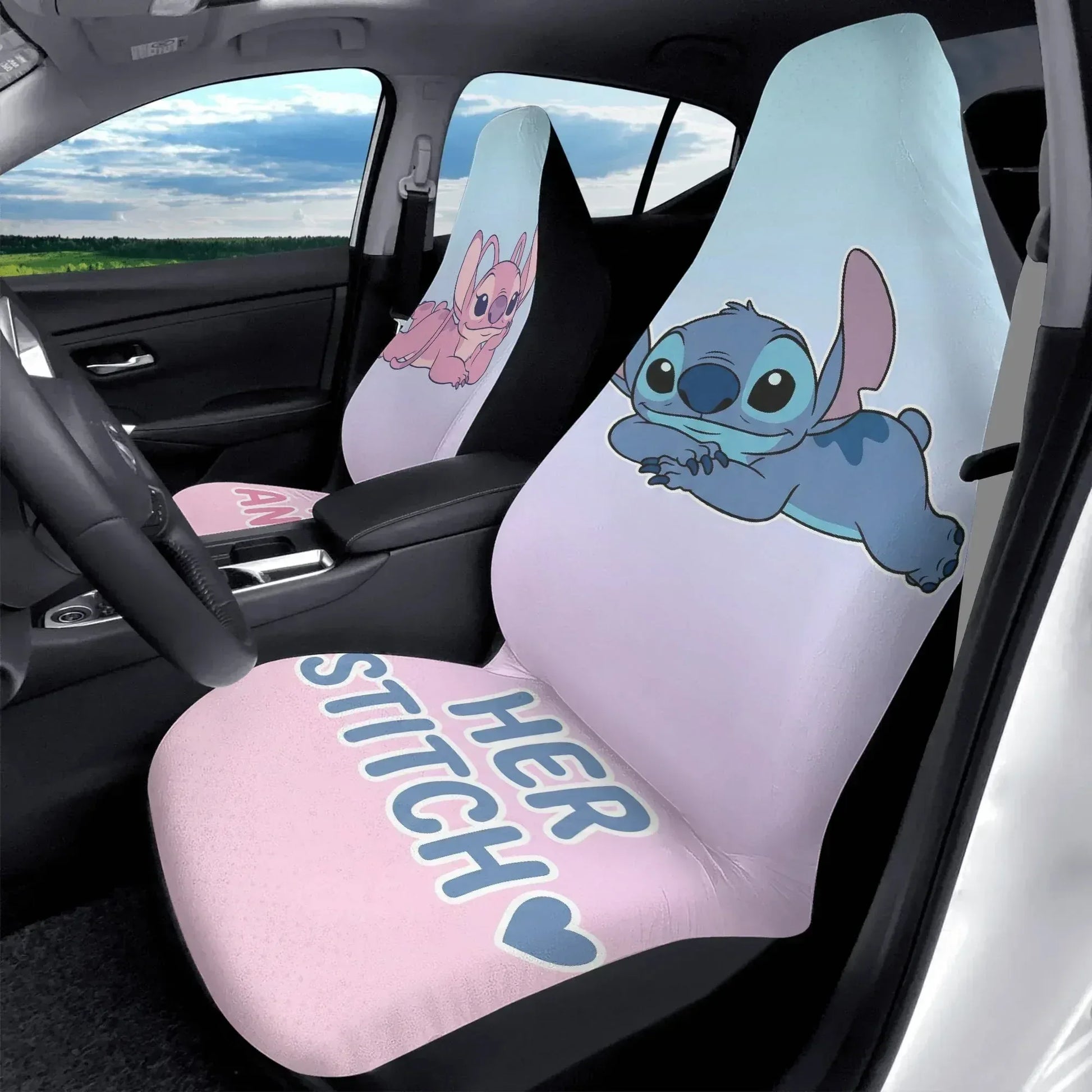Lilo & Stitch Love Couple Car Seat Covers - PersonalizedFury