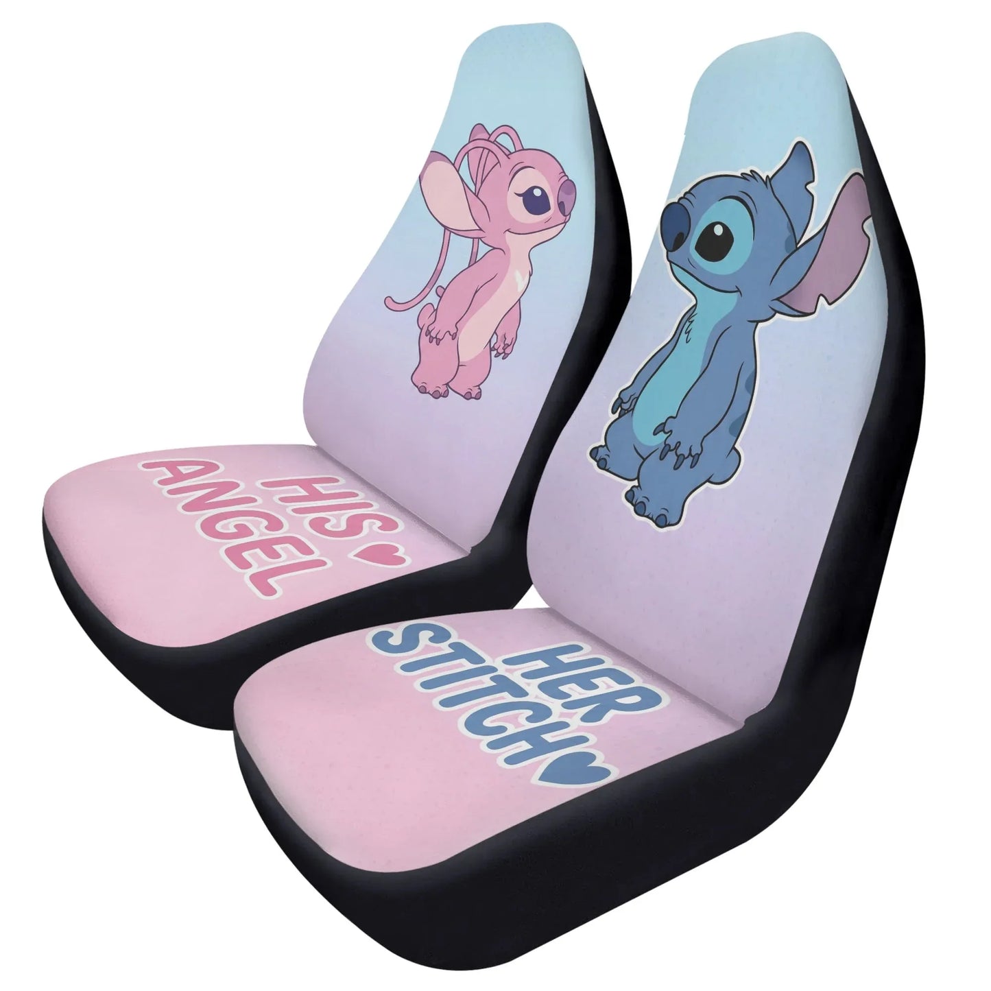 Lilo & Stitch Couple Car Seat Covers – Valentine Car Accessories for Couples - PersonalizedFury