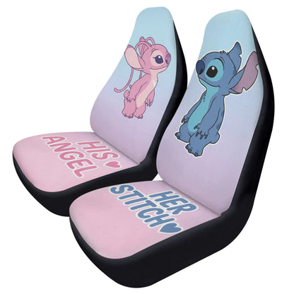 Lilo & Stitch Couple Car Seat Covers – Valentine Car Accessories for Couples - PersonalizedFury