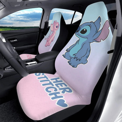 Lilo & Stitch Couple Car Seat Covers – Valentine Car Accessories for Couples - PersonalizedFury