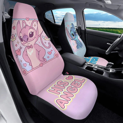 Lilo & Stitch Love Couple Car Seat Covers – Cute Car Accessories - PersonalizedFury