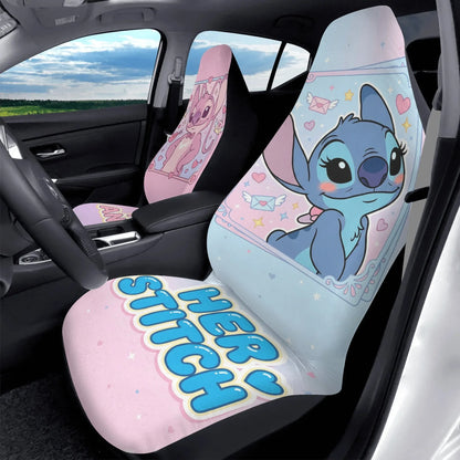Lilo & Stitch Love Couple Car Seat Covers – Cute Car Accessories - PersonalizedFury
