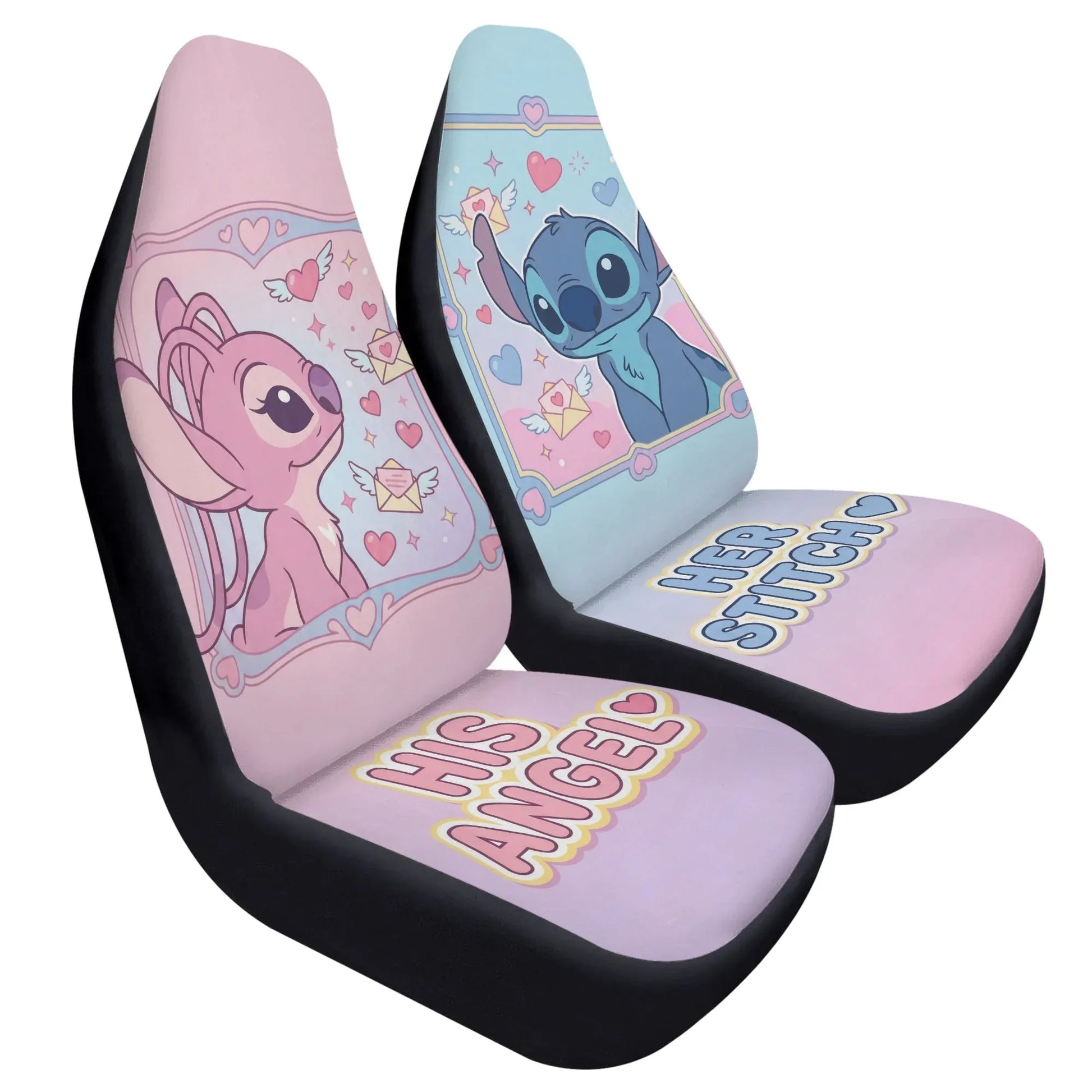 Lilo & Stitch Couple Car Seat Covers – Sweet Valentine Gift Idea - PersonalizedFury