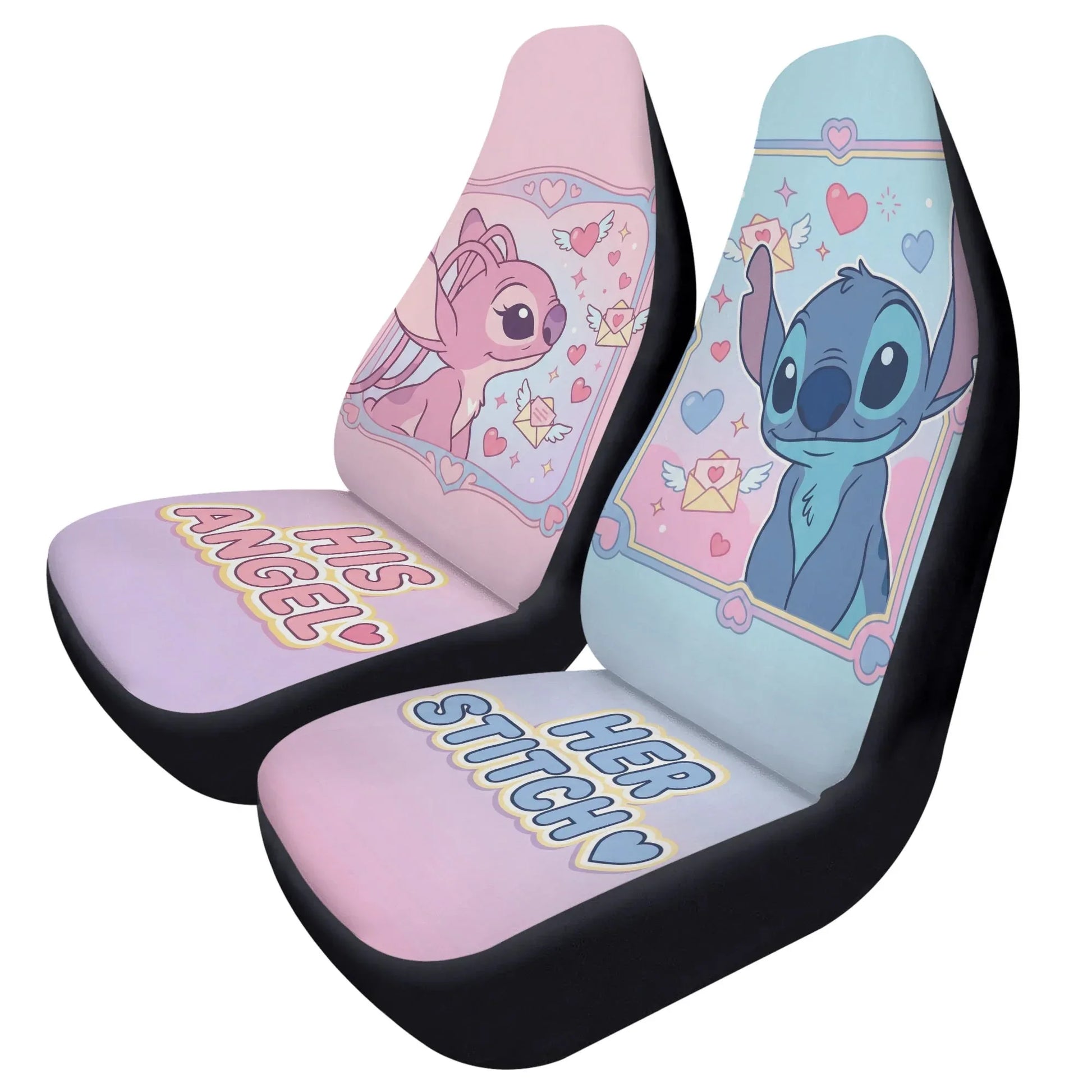 Lilo & Stitch Couple Car Seat Covers – Sweet Valentine Gift Idea - PersonalizedFury