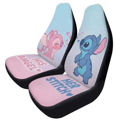 Lilo & Stitch Couple Car Seat Covers – Anniversary Gift for Couples - PersonalizedFury