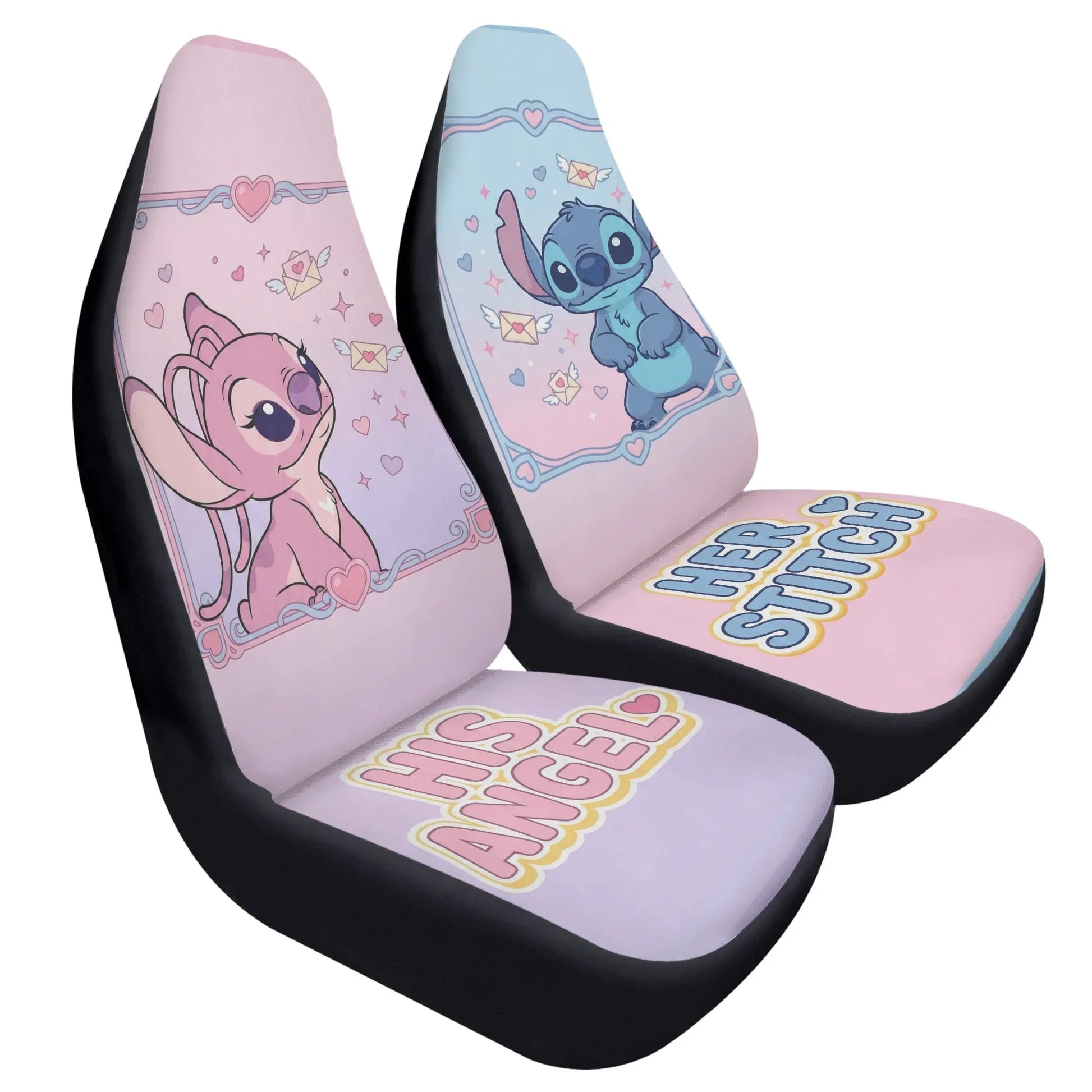 Lilo & Stitch Love Couple Car Seat Covers for Car Interior Decor - PersonalizedFury