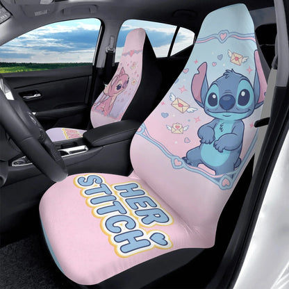 Lilo & Stitch Love Couple Car Seat Covers for Car Interior Decor - PersonalizedFury