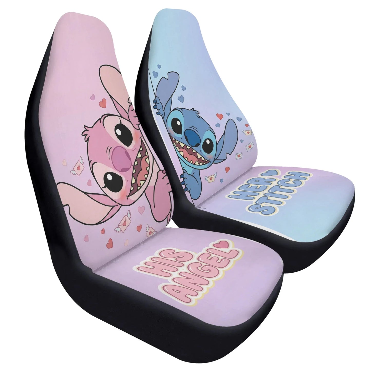 Cute Lilo & Stitch Couple Car Seat Covers – Car Accessories - PersonalizedFury