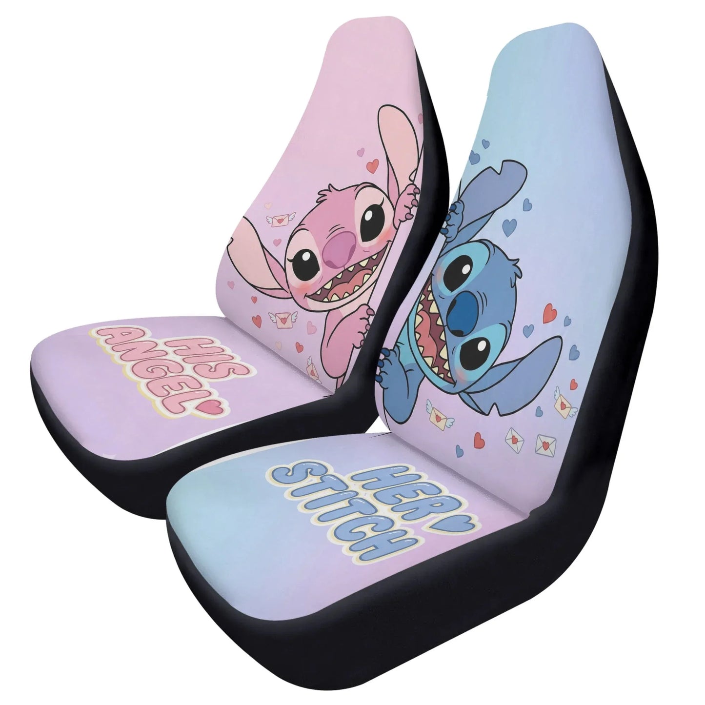 Cute Lilo & Stitch Couple Car Seat Covers – Car Accessories - PersonalizedFury