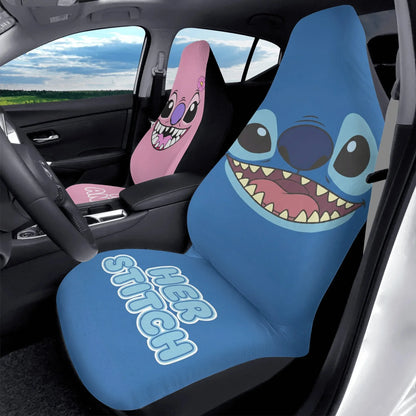 Cute Lilo & Stitch Love Couple Car Seat Covers – Car Accessories for Couples - PersonalizedFury
