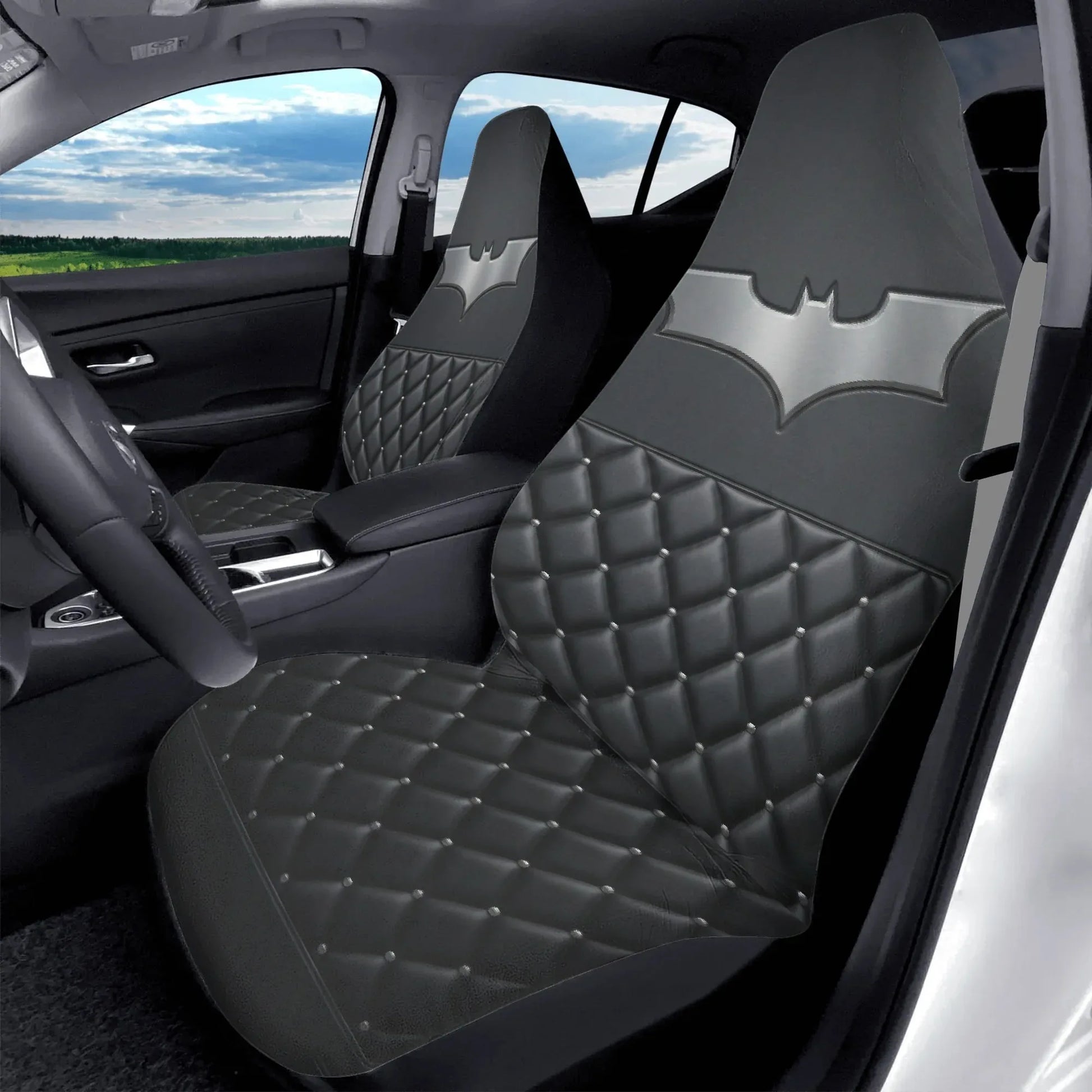 Batman Car Seat Covers for Front Seats – Superhero Car Style - PersonalizedFury