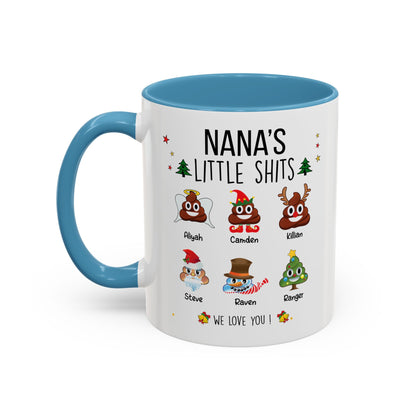Christmas Gift for Grandma or Mom - Funny Nana Accent Mug - PersonalizedFury