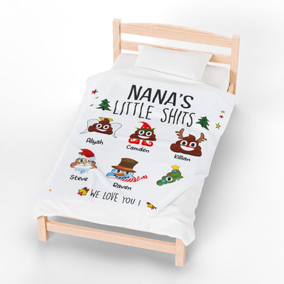 Christmas Gift For Nana - Custom Grandma with Grandkids Names Blanket - PersonalizedFury