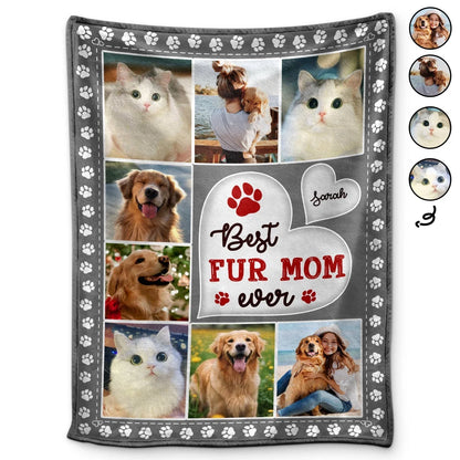 Best Fur Mom Ever Blanket – Custom Dog & Cat Photo Gift