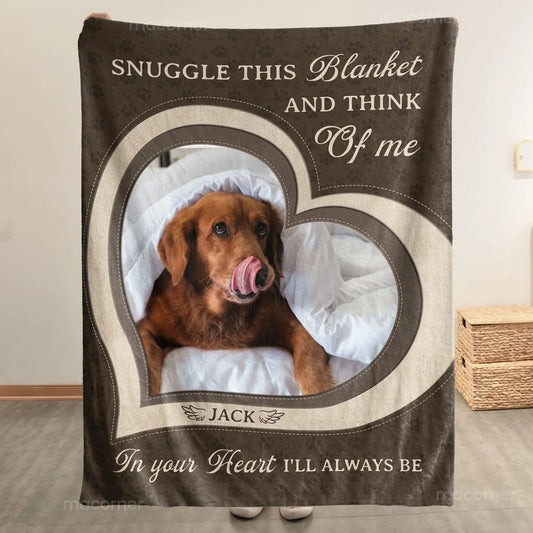 Personalized Dog Memorial Blanket – Snuggle This and Think of Me - PersonalizedFury