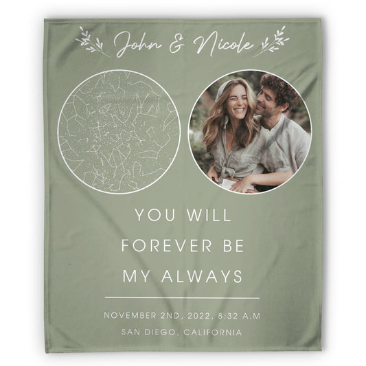 When The Stars Aligned - Personalized Anniversary or Valentine's Day gift for Husband or Wife - Custom Blanket