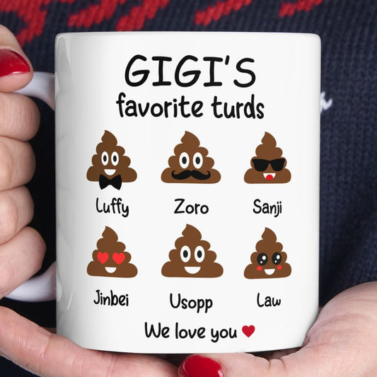 Personalized Gigi Gift - Funny Coffee Mug with Grandkids Names - PersonalizedFury