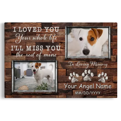 In Loving Memory – Custom Dog Memorial Canvas With Photo - PersonalizedFury