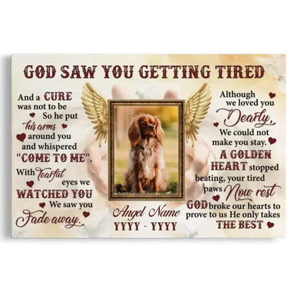 Dog Memorial Gift – Custom Photo Canvas for Pet Loss - PersonalizedFury